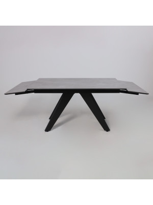 Кухонный стол Lepremo AV 2122 серый матовый Larka Grey/черный раздвижной механизм (1)