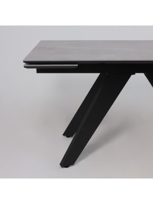 Кухонный стол Lepremo AV 2122 серый матовый Larka Grey/черный сбоку