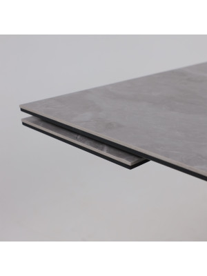 Кухонный стол Lepremo AV 2122 серый матовый Larka Grey/черный вблизи