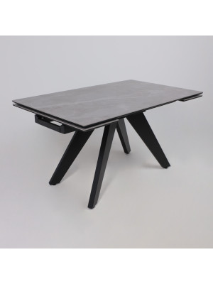 Кухонный стол Lepremo AV 2122 серый матовый Larka Grey/черный сверха