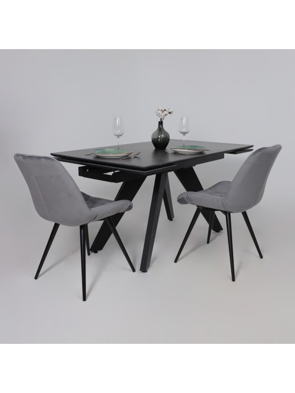 Кухонный стол Lepremo AV 2122 черный матовый Shakespeare/черный в интерьере