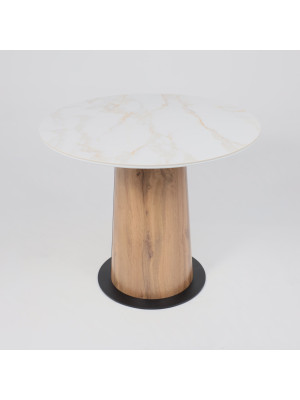 Кухонный стол Lepremo AV 2317 белый глянцевый Carla Larkin/дуб вотан