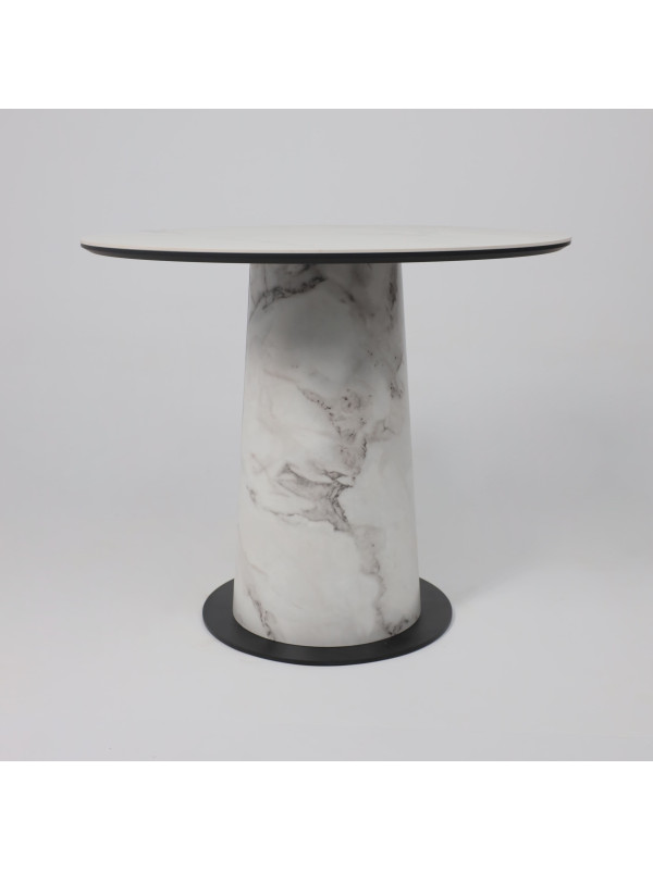 Кухонный стол Lepremo AV 2317 белый матовый Snow White/Виктори натуральный сбоку