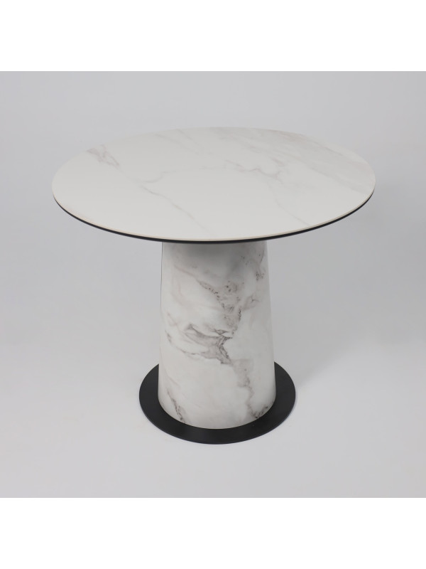 Кухонный стол Lepremo AV 2317 белый матовый Snow White/Виктори натуральный сверху