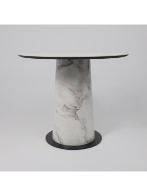 Кухонный стол Lepremo AV 2317 белый матовый Snow White/Виктори натуральный сбоку