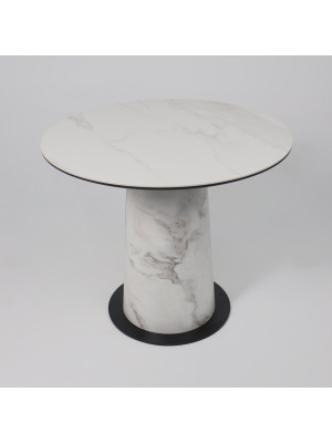 Кухонный стол Lepremo AV 2317 белый матовый Snow White/Виктори натуральный сверху