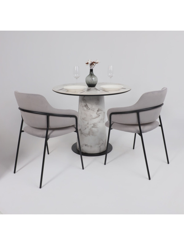 Кухонный стол Lepremo AV 2317 натуральный глянцевый Gold Jade/Виктори натуральный в интерьере