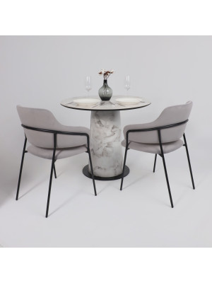 Кухонный стол Lepremo AV 2317 натуральный глянцевый Gold Jade/Виктори натуральный в интерьере