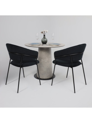 Кухонный стол Lepremo AV 2317 серый матовый Carmen Light Grey/бетао в интерьере