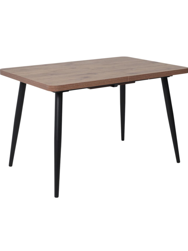 Кухонный стол MamaDoma Borg Radial-120 дуб Веллингтон/чёрный