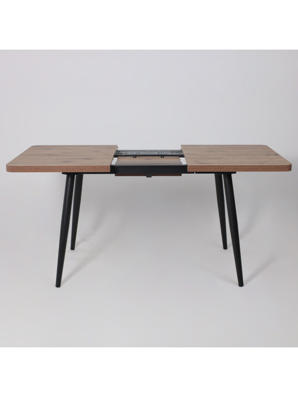 Кухонный стол MamaDoma Borg Radial-120 дуб Веллингтон/чёрный раздвижной механизм (3)