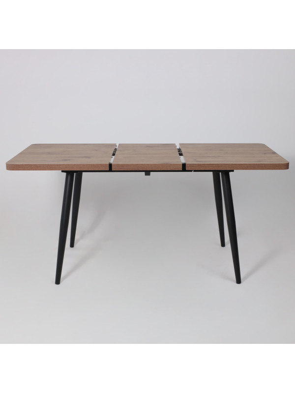 Кухонный стол MamaDoma Borg Radial-120 дуб Веллингтон/чёрный раздвижной механизм (4)