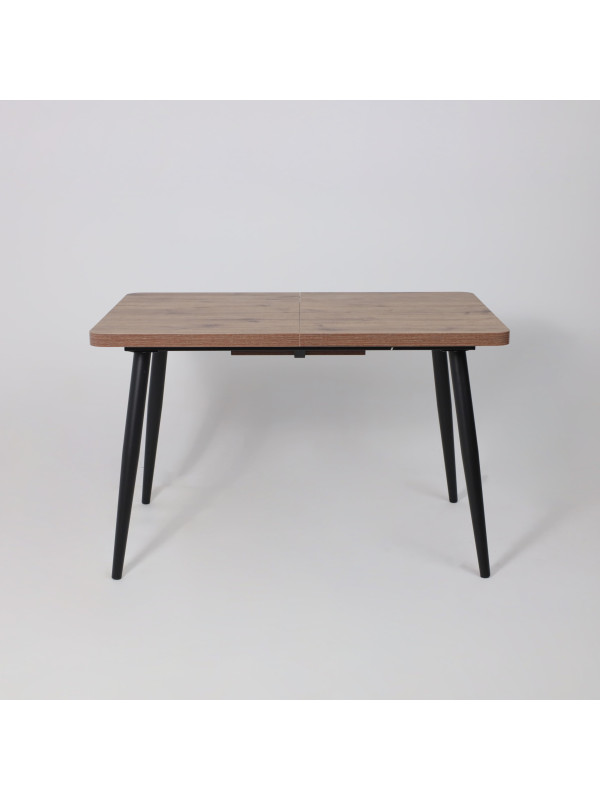 Кухонный стол MamaDoma Borg Radial-120 дуб Веллингтон/чёрный раздвижной механизм (2)