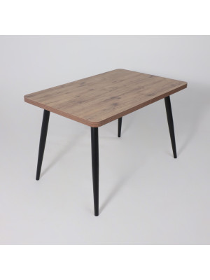 Кухонный стол MamaDoma Borg Radial-120 дуб Веллингтон/чёрный сверху