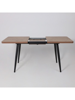 Кухонный стол MamaDoma Borg Radial-120 дуб Веллингтон/чёрный раздвижной механизм (3)