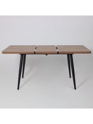 Кухонный стол MamaDoma Borg Radial-120 дуб Веллингтон/чёрный раздвижной механизм (4)