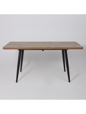 Кухонный стол MamaDoma Borg Radial-120 дуб Веллингтон/чёрный раздвижной механизм (5)