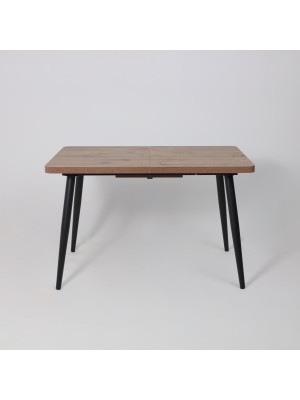 Кухонный стол MamaDoma Borg Radial-120 дуб Веллингтон/чёрный раздвижной механизм (2)