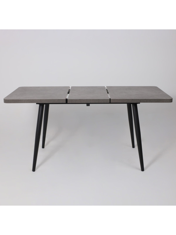 Кухонный стол MamaDoma Borg Radial-120 дымчатая керамика/чёрный раздвижной механизм (4)