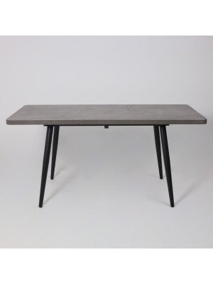 Кухонный стол MamaDoma Borg Radial-120 дымчатая керамика/чёрный раздвижной механизм (5)