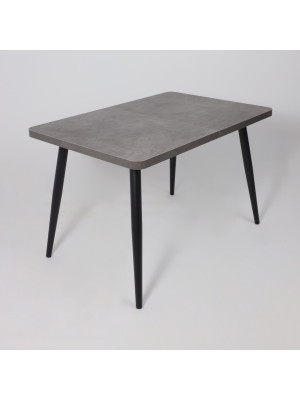 Кухонный стол MamaDoma Borg Radial-120 дымчатая керамика/чёрный под углом