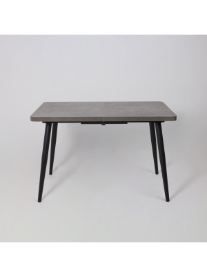 Кухонный стол MamaDoma Borg Radial-120 дымчатая керамика/чёрный раздвижной механизм (2)