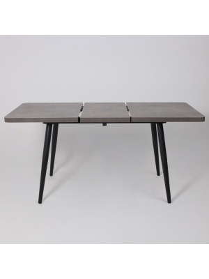 Кухонный стол MamaDoma Borg Radial-120 дымчатая керамика/чёрный раздвижной механизм (4)