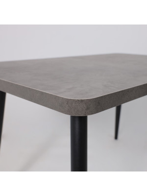 Кухонный стол MamaDoma Borg Radial-120 дымчатая керамика/чёрный вблизи
