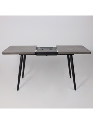 Кухонный стол MamaDoma Borg Radial-120 дымчатая керамика/чёрный раздвижной механизм (3)