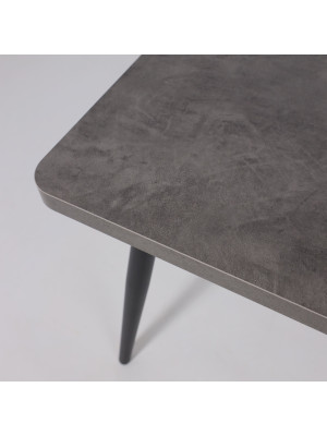 Кухонный стол MamaDoma Borg Radial-120 дымчатая керамика/чёрный сверху