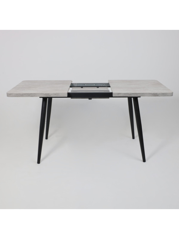 Кухонный стол MamaDoma Borg Radial-120 серый сланец/чёрный раздвижной механизм  (3)