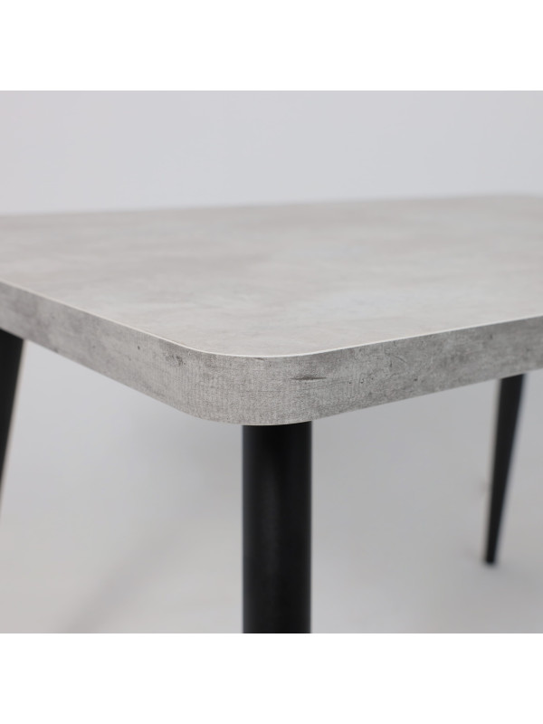 Кухонный стол MamaDoma Borg Radial-120 серый сланец/чёрный вблизи