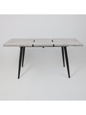 Кухонный стол MamaDoma Borg Radial-120 серый сланец/чёрный раздвижной механизм  (4)