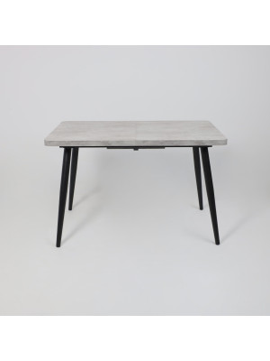 Кухонный стол MamaDoma Borg Radial-120 серый сланец/чёрный раздвижной механизм  (2)