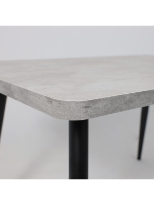 Кухонный стол MamaDoma Borg Radial-120 серый сланец/чёрный вблизи