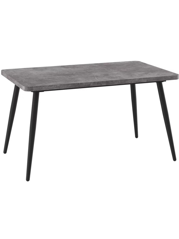 Кухонный стол MamaDoma Borg Radial-140 дымчатая керамика/чёрный