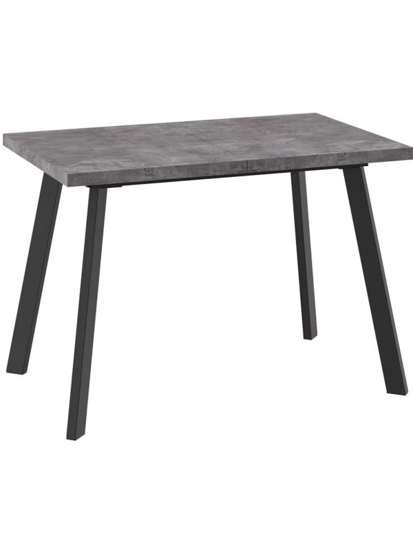 Кухонный стол MamaDoma Borg-110 дымчатая керамика/чёрный