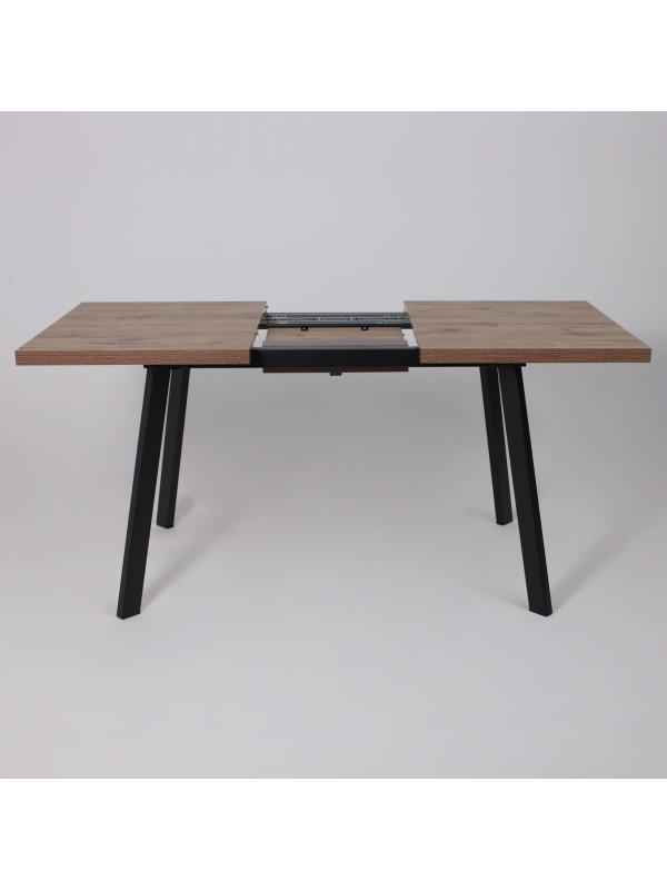 Кухонный стол MamaDoma Borg-120 дуб Веллингтон/чёрный раздвижной механизм (3)