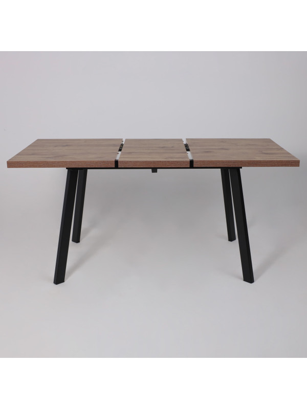 Кухонный стол MamaDoma Borg-120 дуб Веллингтон/чёрный раздвижной механизм (4)