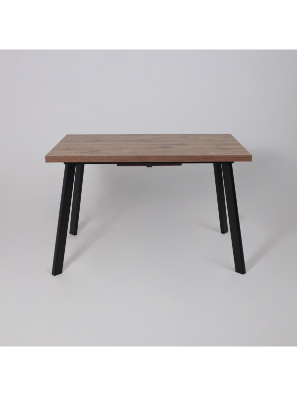 Кухонный стол MamaDoma Borg-120 дуб Веллингтон/чёрный раздвижной механизм (2)