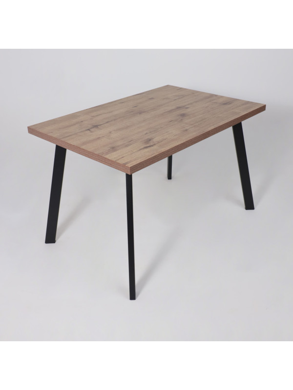 Кухонный стол MamaDoma Borg-120 дуб Веллингтон/чёрный сверху