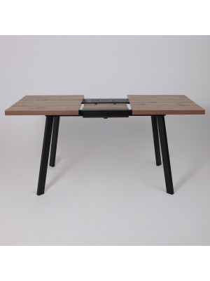 Кухонный стол MamaDoma Borg-120 дуб Веллингтон/чёрный раздвижной механизм (3)