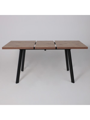 Кухонный стол MamaDoma Borg-120 дуб Веллингтон/чёрный раздвижной механизм (4)