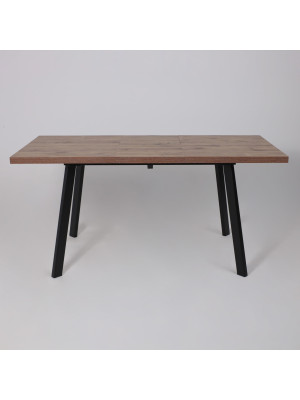 Кухонный стол MamaDoma Borg-120 дуб Веллингтон/чёрный раздвижной механизм (5)