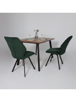 Кухонный стол MamaDoma Borg-120 дуб Веллингтон/чёрный в интерьере