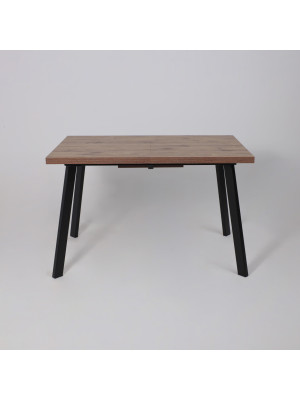 Кухонный стол MamaDoma Borg-120 дуб Веллингтон/чёрный раздвижной механизм (2)