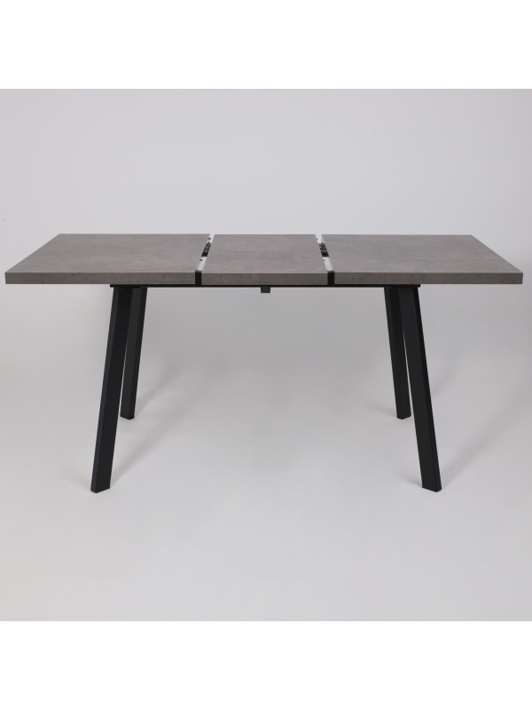 Кухонный стол MamaDoma Borg-120 дымчатая керамика/чёрный раздвижной механизм  (4)