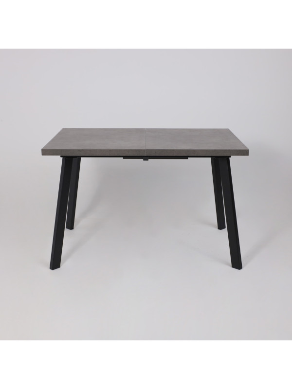 Кухонный стол MamaDoma Borg-120 дымчатая керамика/чёрный раздвижной механизм  (2)