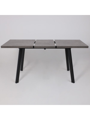 Кухонный стол MamaDoma Borg-120 дымчатая керамика/чёрный раздвижной механизм  (4)