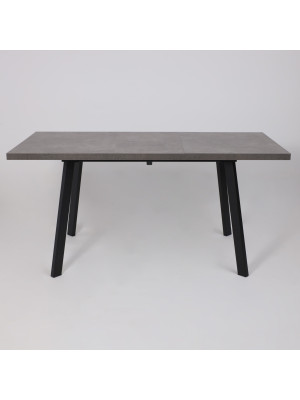 Кухонный стол MamaDoma Borg-120 дымчатая керамика/чёрный раздвижной механизм  (5)